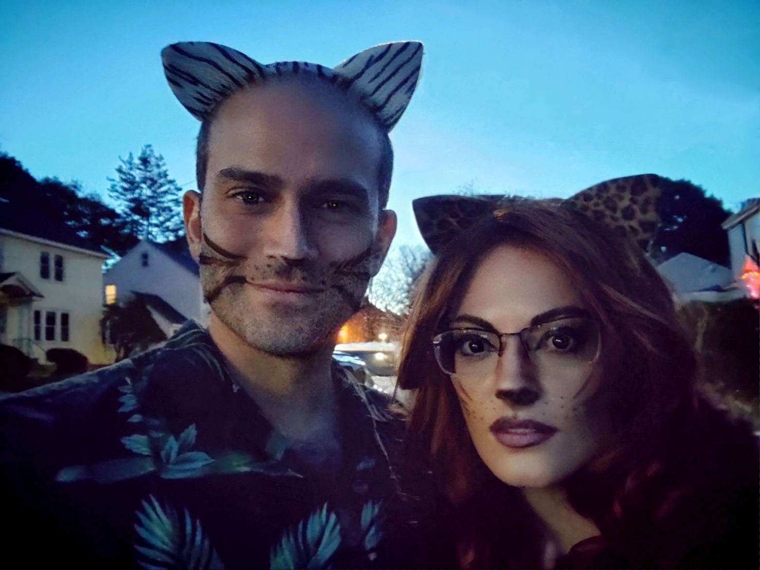 Cory and Jenna as Cats